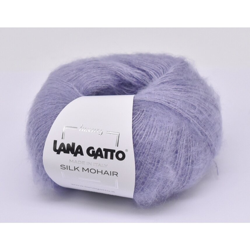 Lives for knitting (3 mosquito 25 g.) Lana Gatto Silk Mohair (25 p.m. 212  m.) 75% Super Kid Moher, 25% Shelk. Italy