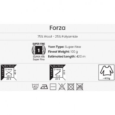 YarnArt Forza, 100g., 420m. 2