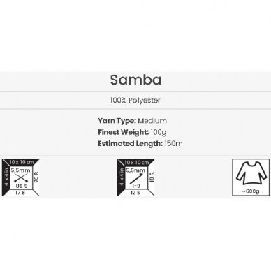 YarnArt Samba, 100g.150m. 1