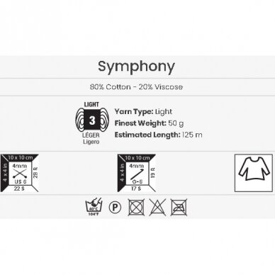 YarnArt  Symphony, 50g., 125m. 1