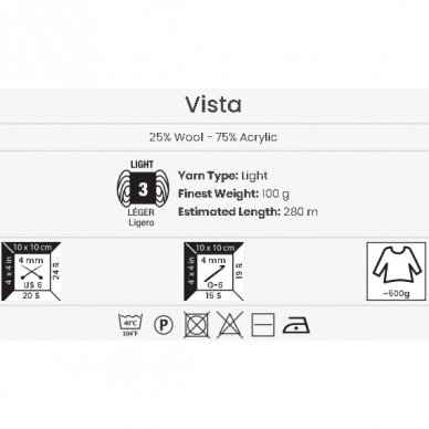 YarnArt Vista, 100g., 280m. 1